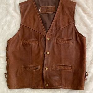 Vintage Mens Horseland Leather Vest